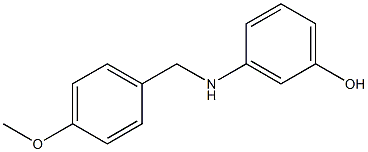 3-(4-メトキシベンジルアミノ)フェノール 化学構造式
