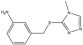 3-{[(4-methyl-4H-1,2,4-triazol-3-yl)sulfanyl]methyl}aniline 化学構造式