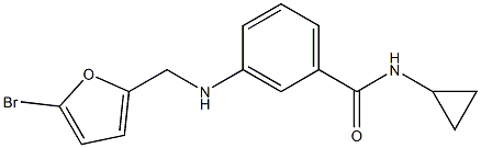3-{[(5-bromofuran-2-yl)methyl]amino}-N-cyclopropylbenzamide,,结构式