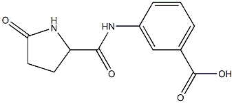 3-{[(5-oxopyrrolidin-2-yl)carbonyl]amino}benzoic acid Struktur