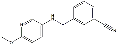 3-{[(6-methoxypyridin-3-yl)amino]methyl}benzonitrile,,结构式