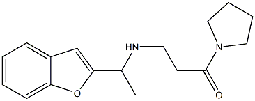 3-{[1-(1-benzofuran-2-yl)ethyl]amino}-1-(pyrrolidin-1-yl)propan-1-one 化学構造式