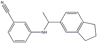 3-{[1-(2,3-dihydro-1H-inden-5-yl)ethyl]amino}benzonitrile Structure