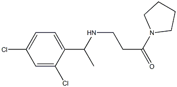 3-{[1-(2,4-dichlorophenyl)ethyl]amino}-1-(pyrrolidin-1-yl)propan-1-one