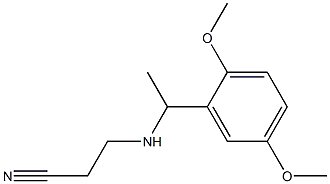 3-{[1-(2,5-dimethoxyphenyl)ethyl]amino}propanenitrile 结构式