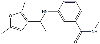 3-{[1-(2,5-dimethylfuran-3-yl)ethyl]amino}-N-methylbenzamide 结构式