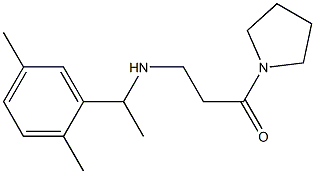 3-{[1-(2,5-dimethylphenyl)ethyl]amino}-1-(pyrrolidin-1-yl)propan-1-one