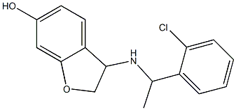 3-{[1-(2-chlorophenyl)ethyl]amino}-2,3-dihydro-1-benzofuran-6-ol,,结构式