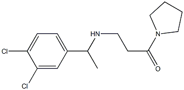 3-{[1-(3,4-dichlorophenyl)ethyl]amino}-1-(pyrrolidin-1-yl)propan-1-one 化学構造式