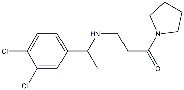 3-{[1-(3,4-dichlorophenyl)ethyl]amino}-1-(pyrrolidin-1-yl)propan-1-one Structure