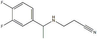 3-{[1-(3,4-difluorophenyl)ethyl]amino}propanenitrile 化学構造式