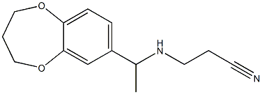 3-{[1-(3,4-dihydro-2H-1,5-benzodioxepin-7-yl)ethyl]amino}propanenitrile Structure