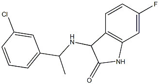 3-{[1-(3-chlorophenyl)ethyl]amino}-6-fluoro-2,3-dihydro-1H-indol-2-one Structure