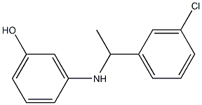 3-{[1-(3-chlorophenyl)ethyl]amino}phenol,,结构式