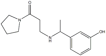 3-{[1-(3-hydroxyphenyl)ethyl]amino}-1-(pyrrolidin-1-yl)propan-1-one Structure