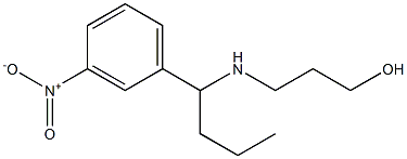 3-{[1-(3-nitrophenyl)butyl]amino}propan-1-ol 化学構造式