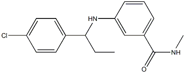 3-{[1-(4-chlorophenyl)propyl]amino}-N-methylbenzamide 结构式