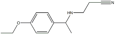 3-{[1-(4-ethoxyphenyl)ethyl]amino}propanenitrile Structure