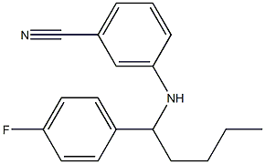 3-{[1-(4-fluorophenyl)pentyl]amino}benzonitrile Structure