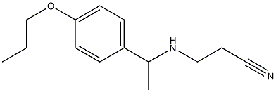3-{[1-(4-propoxyphenyl)ethyl]amino}propanenitrile Structure