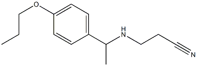 3-{[1-(4-propoxyphenyl)ethyl]amino}propanenitrile 结构式