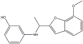 3-{[1-(7-methoxy-1-benzofuran-2-yl)ethyl]amino}phenol