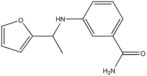 3-{[1-(furan-2-yl)ethyl]amino}benzamide Structure