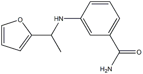 3-{[1-(furan-2-yl)ethyl]amino}benzamide|