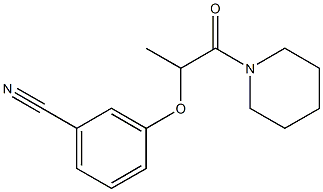 3-{[1-oxo-1-(piperidin-1-yl)propan-2-yl]oxy}benzonitrile,,结构式