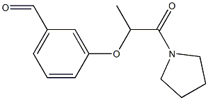 3-{[1-oxo-1-(pyrrolidin-1-yl)propan-2-yl]oxy}benzaldehyde 结构式