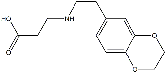 3-{[2-(2,3-dihydro-1,4-benzodioxin-6-yl)ethyl]amino}propanoic acid Structure