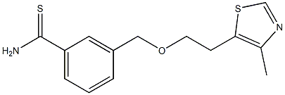 3-{[2-(4-methyl-1,3-thiazol-5-yl)ethoxy]methyl}benzenecarbothioamide Structure