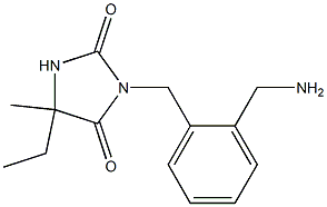 3-{[2-(aminomethyl)phenyl]methyl}-5-ethyl-5-methylimidazolidine-2,4-dione