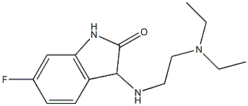 3-{[2-(diethylamino)ethyl]amino}-6-fluoro-2,3-dihydro-1H-indol-2-one,,结构式
