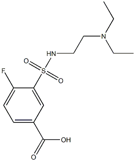 3-{[2-(diethylamino)ethyl]sulfamoyl}-4-fluorobenzoic acid 化学構造式