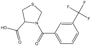3-{[3-(trifluoromethyl)phenyl]carbonyl}-1,3-thiazolidine-4-carboxylic acid Structure