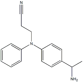 3-{[4-(1-aminoethyl)phenyl](phenyl)amino}propanenitrile Structure