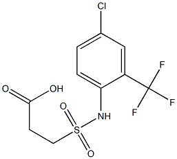 3-{[4-chloro-2-(trifluoromethyl)phenyl]sulfamoyl}propanoic acid,,结构式