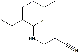 3-{[5-methyl-2-(propan-2-yl)cyclohexyl]amino}propanenitrile 结构式