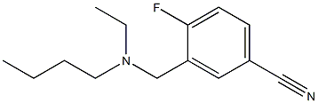 3-{[butyl(ethyl)amino]methyl}-4-fluorobenzonitrile Structure