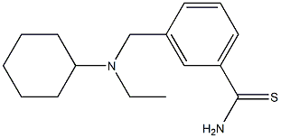 3-{[cyclohexyl(ethyl)amino]methyl}benzene-1-carbothioamide Struktur