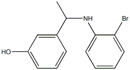 3-{1-[(2-bromophenyl)amino]ethyl}phenol 化学構造式