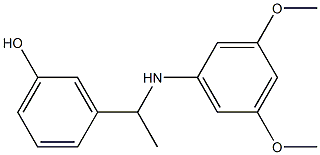 3-{1-[(3,5-dimethoxyphenyl)amino]ethyl}phenol 结构式