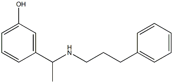 3-{1-[(3-phenylpropyl)amino]ethyl}phenol Struktur