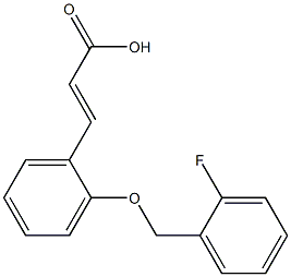 3-{2-[(2-fluorophenyl)methoxy]phenyl}prop-2-enoic acid 化学構造式