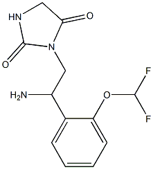 3-{2-amino-2-[2-(difluoromethoxy)phenyl]ethyl}imidazolidine-2,4-dione Structure