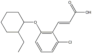 3-{2-chloro-6-[(2-ethylcyclohexyl)oxy]phenyl}prop-2-enoic acid,,结构式
