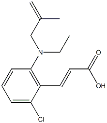 3-{2-chloro-6-[ethyl(2-methylprop-2-en-1-yl)amino]phenyl}prop-2-enoic acid Structure