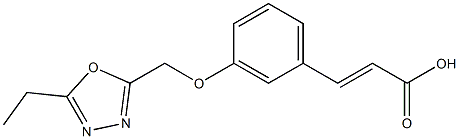 3-{3-[(5-ethyl-1,3,4-oxadiazol-2-yl)methoxy]phenyl}prop-2-enoic acid Struktur