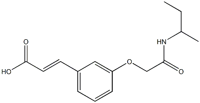 3-{3-[(butan-2-ylcarbamoyl)methoxy]phenyl}prop-2-enoic acid Structure